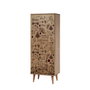 Hanah Home Filinta-731 Zapatero Roble Sonoma 50x135x38 cm Tablero de Partículas Recubierto de Melamina con Tiradores Metálicos y Cuerda